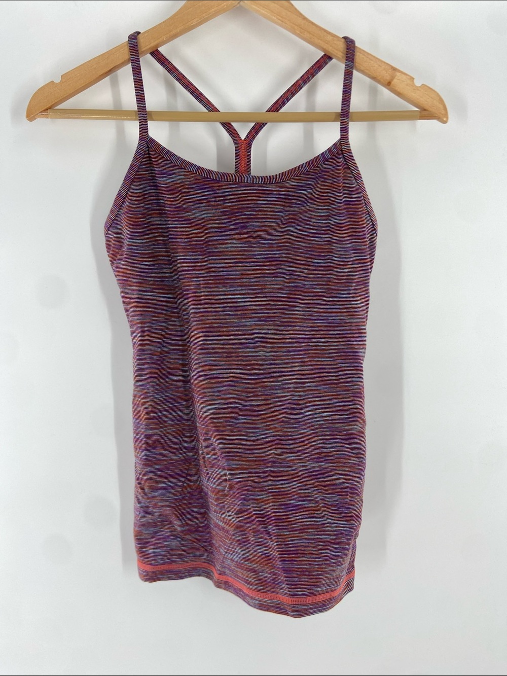 Lululemon Pink and Orange Athletic Tank Top Size 6 Gently Used